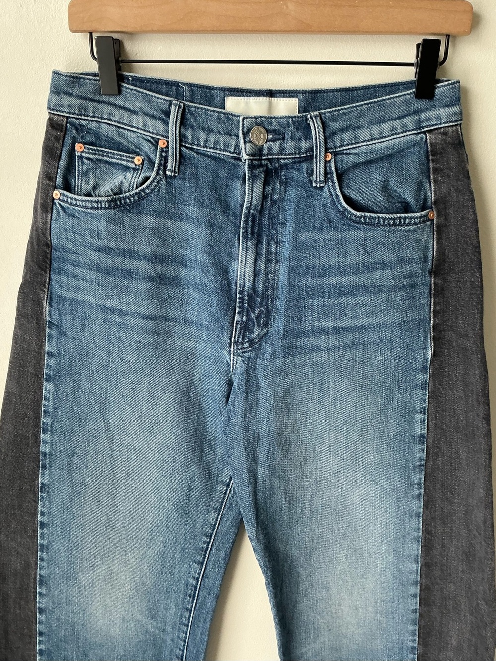 MOTHER SUPERIOR Jeans Half-Pipe Flood Black and Blue Size 28 - Picture 4 of 16